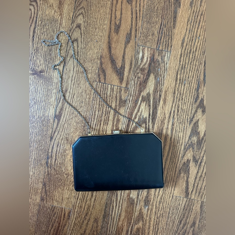 Black and Gold Crossbody Chain Purse